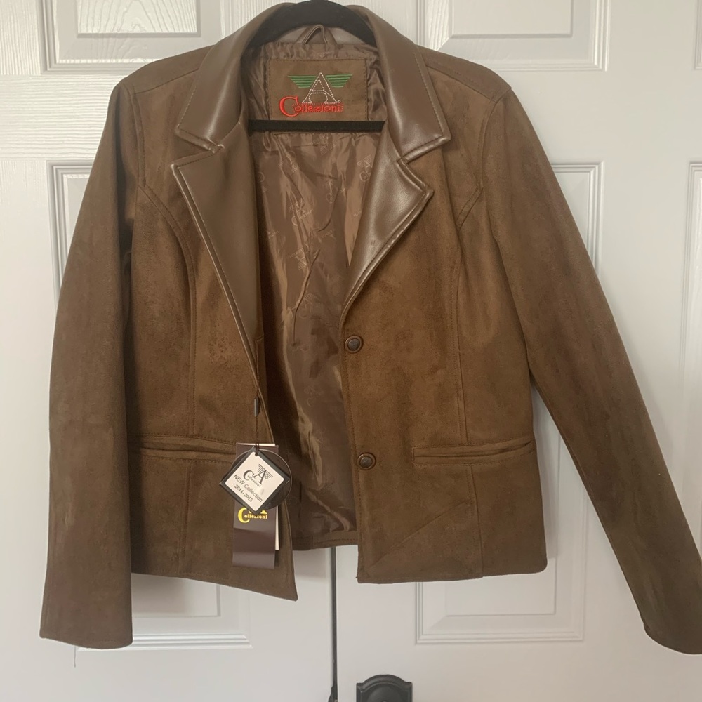 Leather and suede jacket